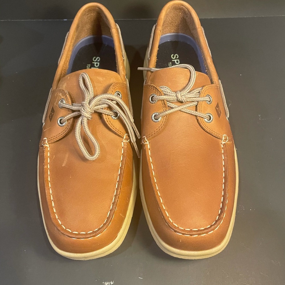 Sperry Men’s 10.5 Intrepid Dark Tan Boat Shoe